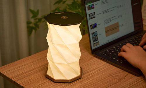 Gingko Twist Hexagon Lamp