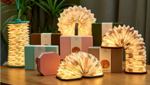 gingko Velvet Accordion Lamp