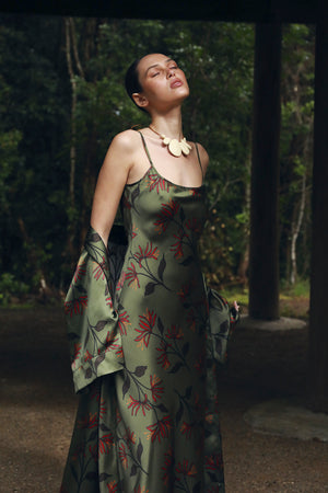 Ginia Aria Slip Australiana Print