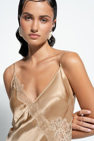 Ginia Aurielle Chemise Almond