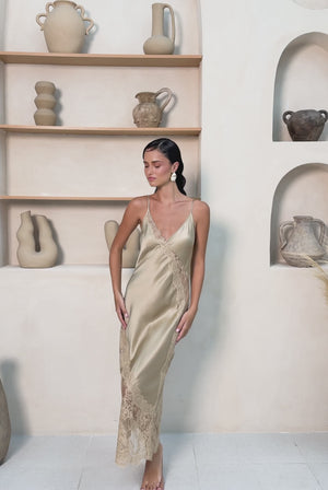 Ginia Aurielle Slip Almond