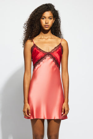 ginia Billie Chemise Dusty Rose / Chilli Red