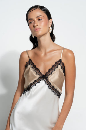Ginia Billie Chemise Gold/Cream