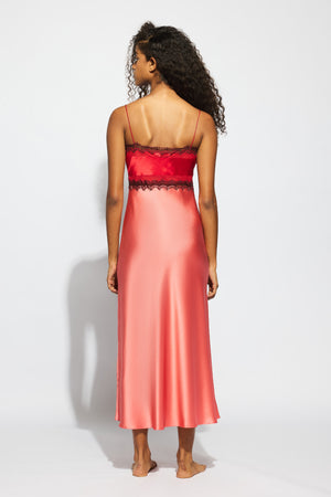 Ginia Billie Slip Dusty Rose / Chilli Red