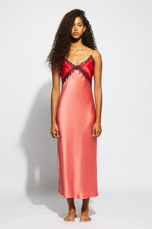 ginia Billie Slip Dusty Rose / Chilli Red