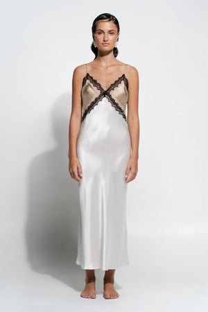 Ginia Billie Slip Gold/Cream