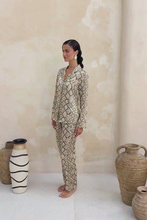 Ginia Fine Finishes Pajama Python Print