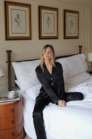 Ginia Fine Finishes Pyjama Gift Set Black
