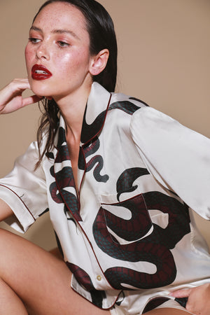 Ginia Fine Finishes Short Pyjama Snake Print