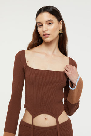 Ginia Hazel Tie Top