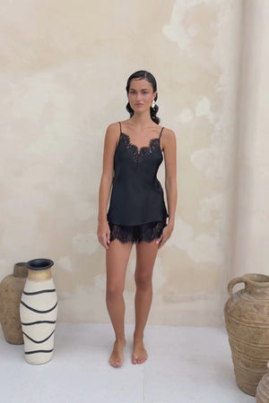 Ginia Iris Cami Black