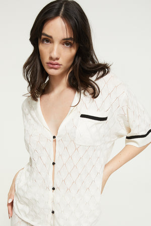 Ginia Leaf Knit Shirt