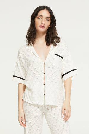 ginia Leaf Knit Shirt