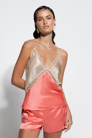 ginia Sadie Cami Coral/Almond
