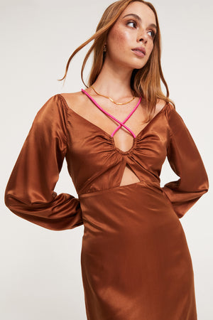 Ginia Selena Long Sleeve Dress