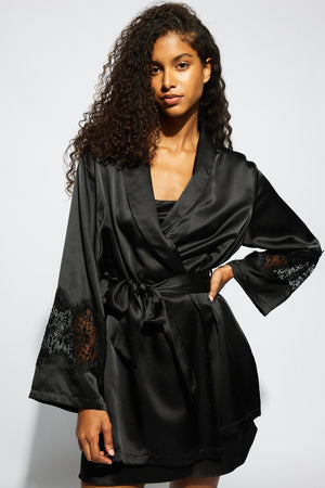 ginia Siena Robe Black