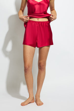 ginia Silk French Knicker Ruby