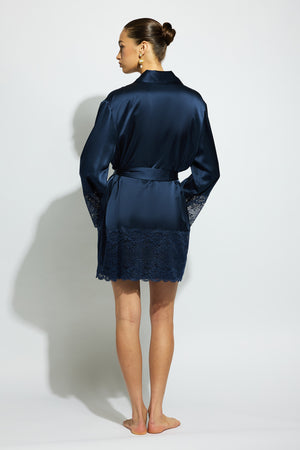 Ginia Silk Lace Robe