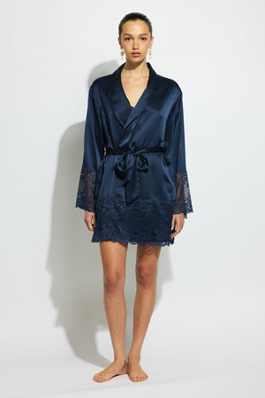 Ginia Silk Lace Robe