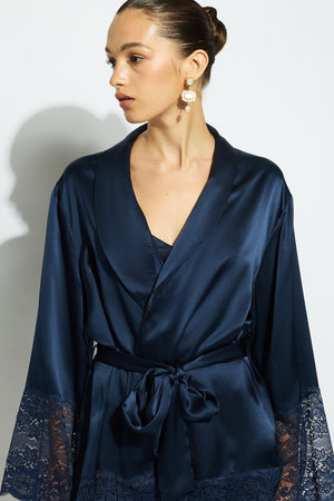 Ginia Silk Lace Robe