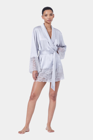 Ginia Silk Lace Robe
