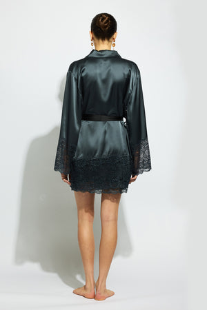 Ginia Silk Lace Robe