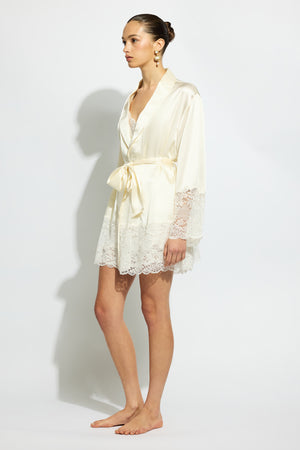 Ginia Silk Lace Robe