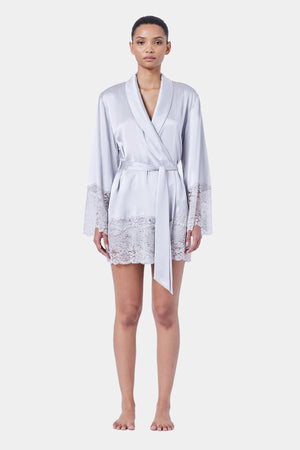 ginia Silk Lace Robe