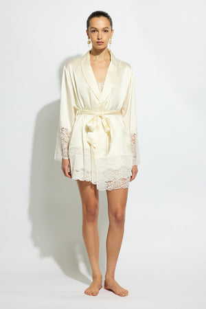 Ginia Silk Lace Robe