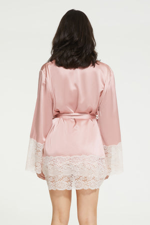 Ginia Silk Lace Robe