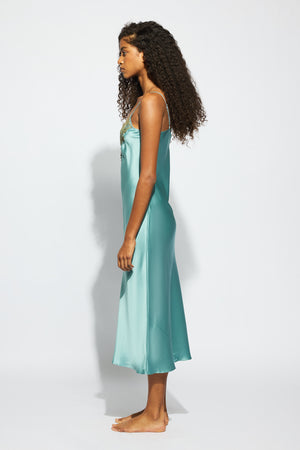 Ginia Silk Lace Slip River