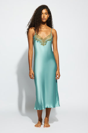 ginia Silk Lace Slip River