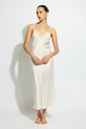 ginia Silk Lace Slip