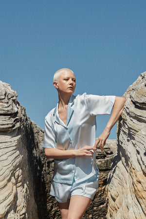 Ginia Silk Piping Short