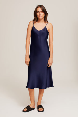 ginia Silk V Neck Slip