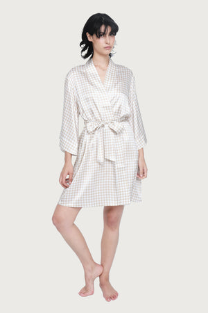 Ginia Silk Wrap Gown