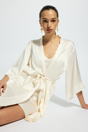 ginia Silk Wrap Robe