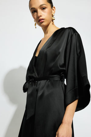 ginia Silk Wrap Robe