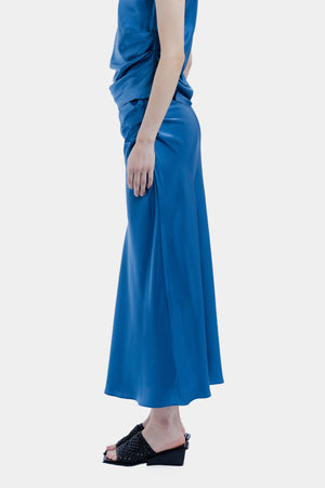 Ginia Tucked Midi Skirt