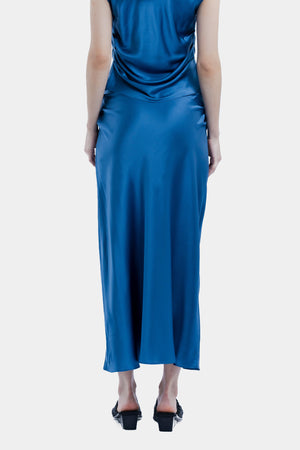 Ginia Tucked Midi Skirt