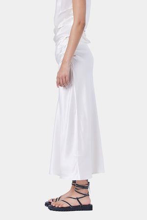 Ginia Tucked Midi Skirt