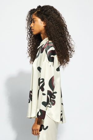 Ginia Valentina Boxy Shirt Snake Print