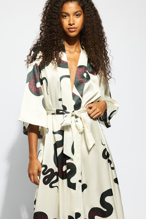 ginia Valentina Robe Snake Print