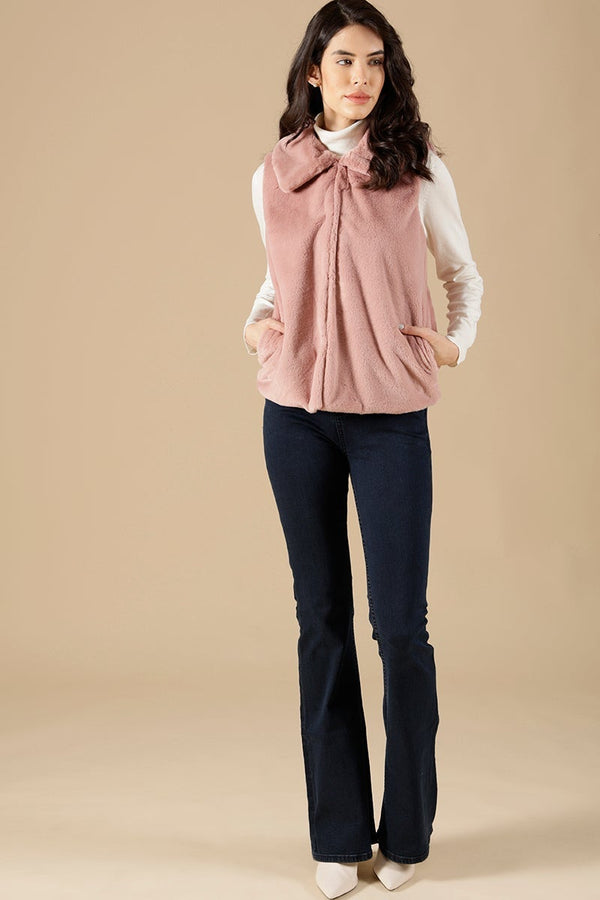 Gipsy Blush Pink Regular Fit Poleyster Jackets Pink