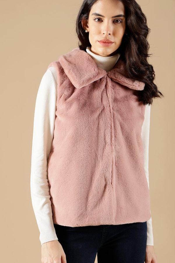 gipsy Blush Pink Regular Fit Poleyster Jackets Pink