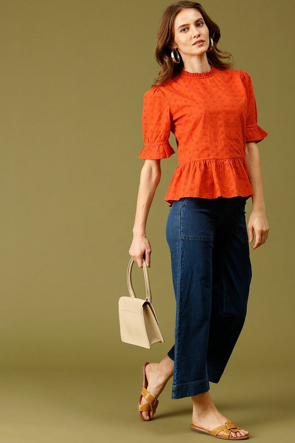 Gipsy Burnished Sunset Medium Length Choker Neck Cotton Top Burnished Sunset