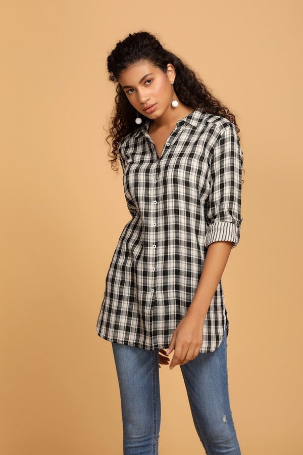 Gipsy Black Checkered Shirt Black