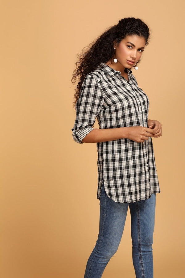 Gipsy Black Checkered Shirt Black
