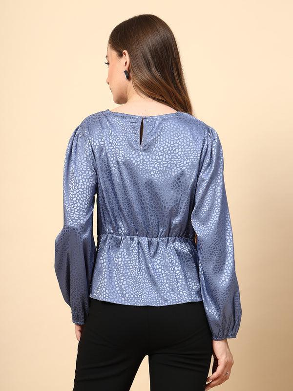Gipsy Blue Top Front Fabric Knotting
