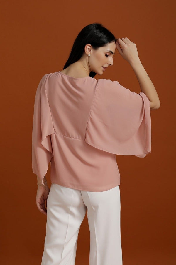 Gipsy Blush Pink Beaded Top Dusky Pink